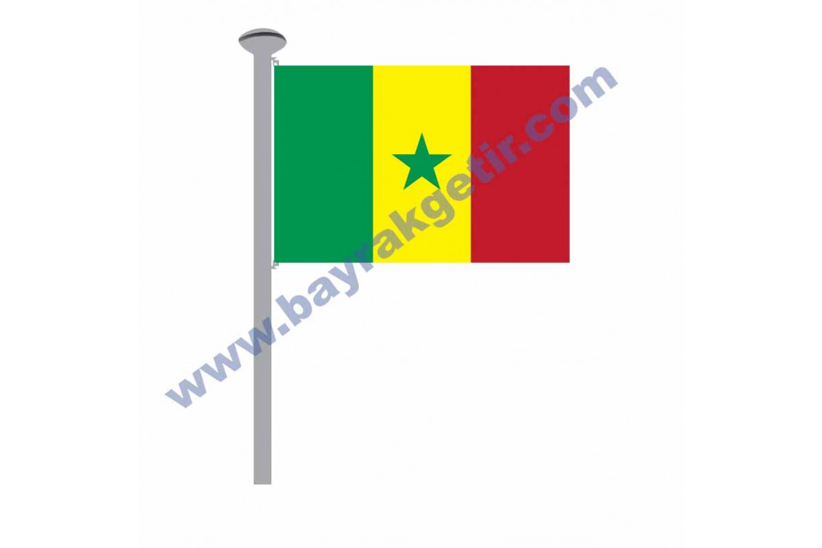 SENEGAL GÖNDER BAYRAK 50x75 ( EBAT SEÇİNİZ )
